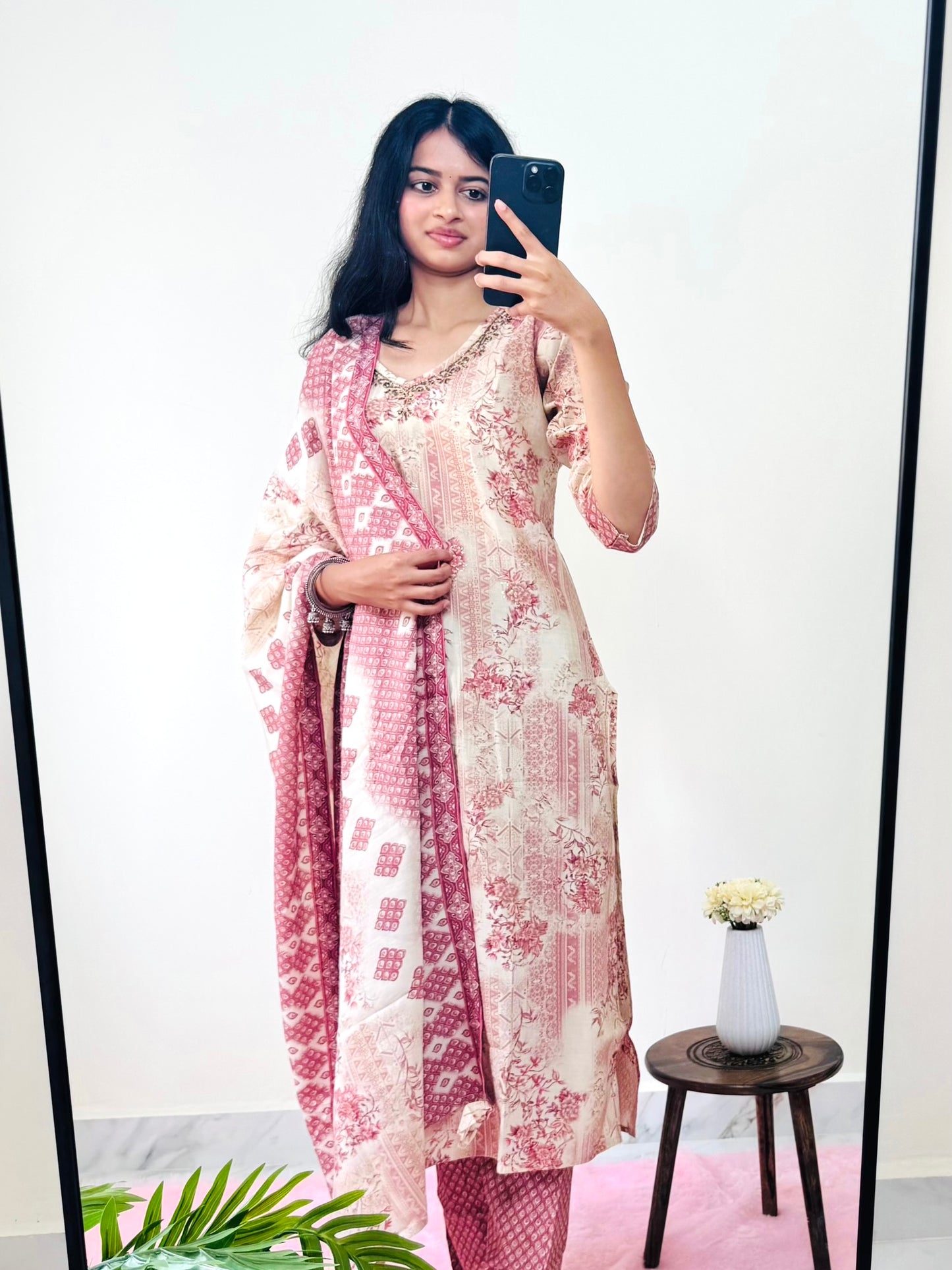Jaipur print kurti set
