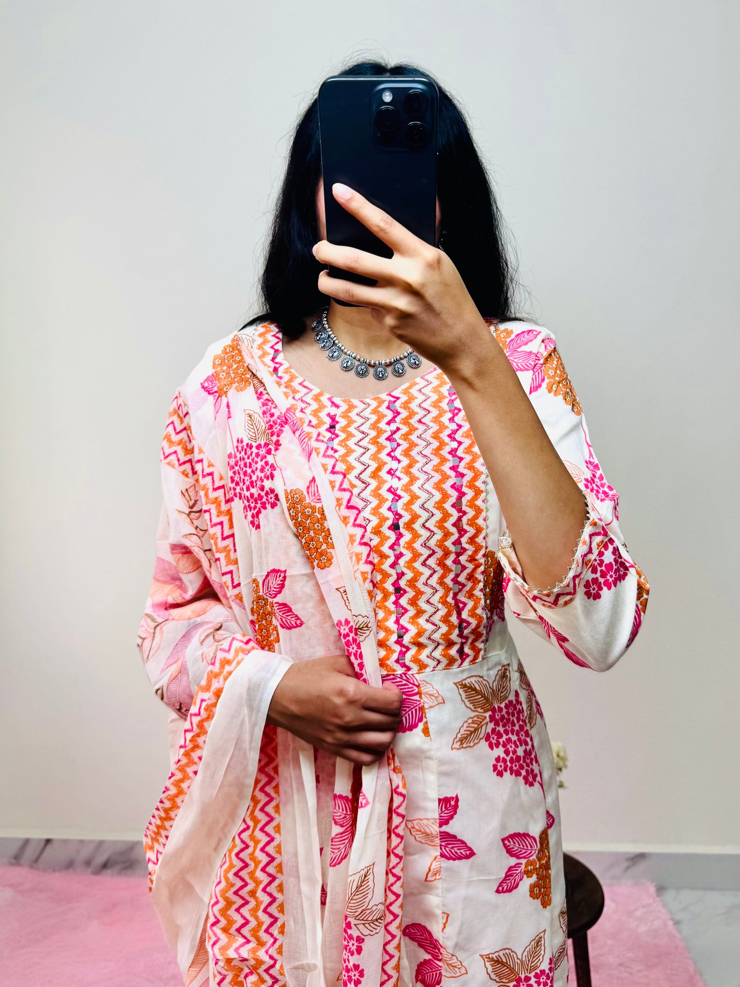 Umbrella Kurti Set with Pant & Dupatta