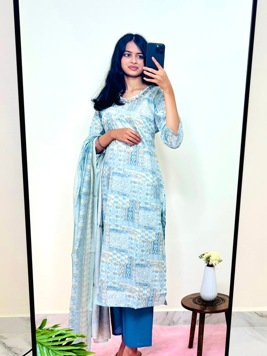 Jaipur print kurti set