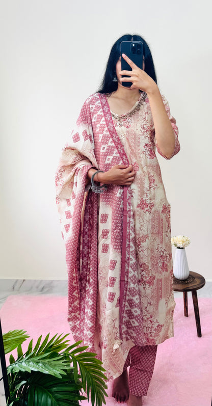 Jaipur print kurti set