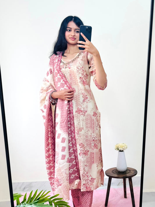 Jaipur print kurti set