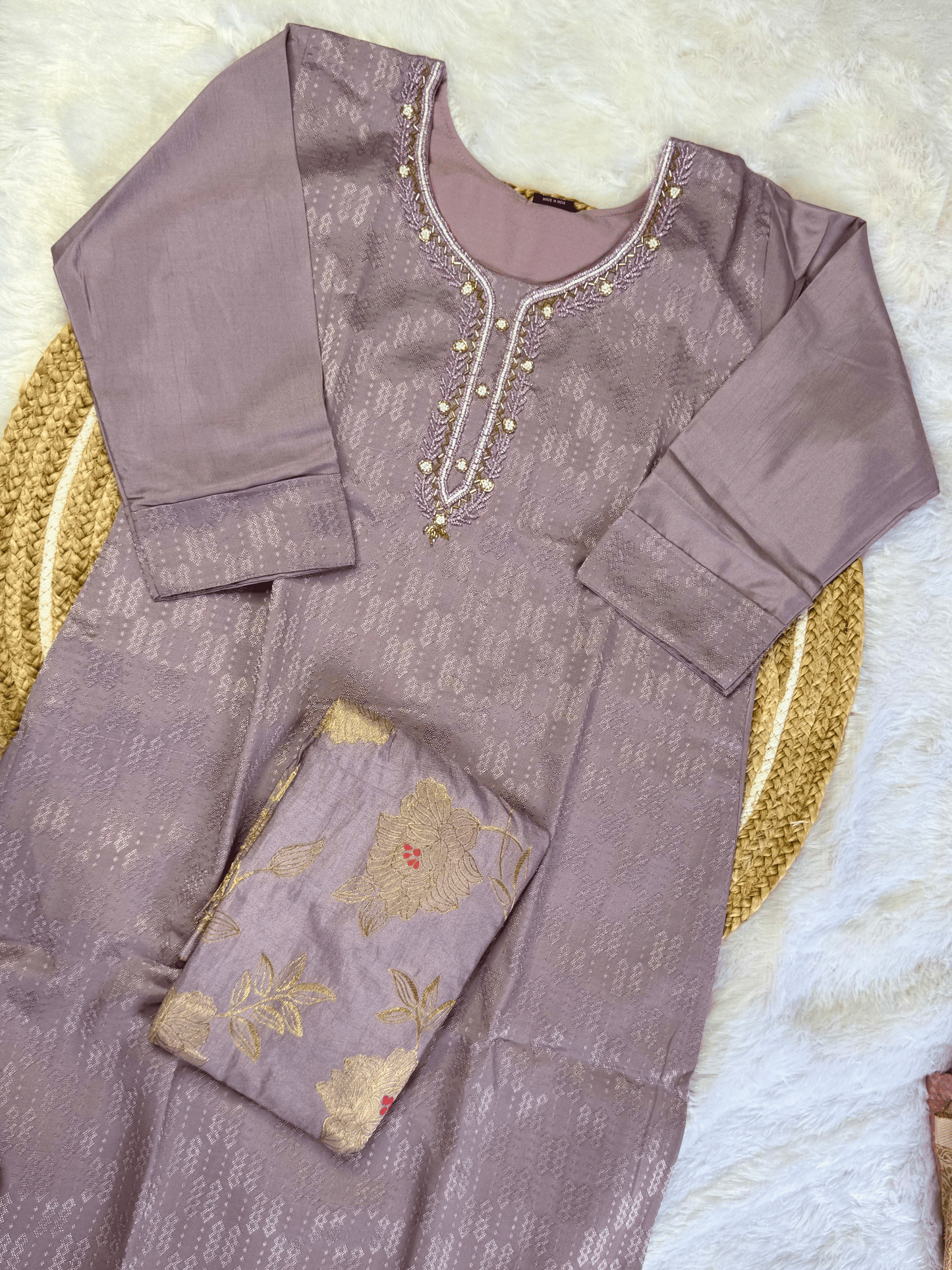 Lavender Mist kurta set with dupatta